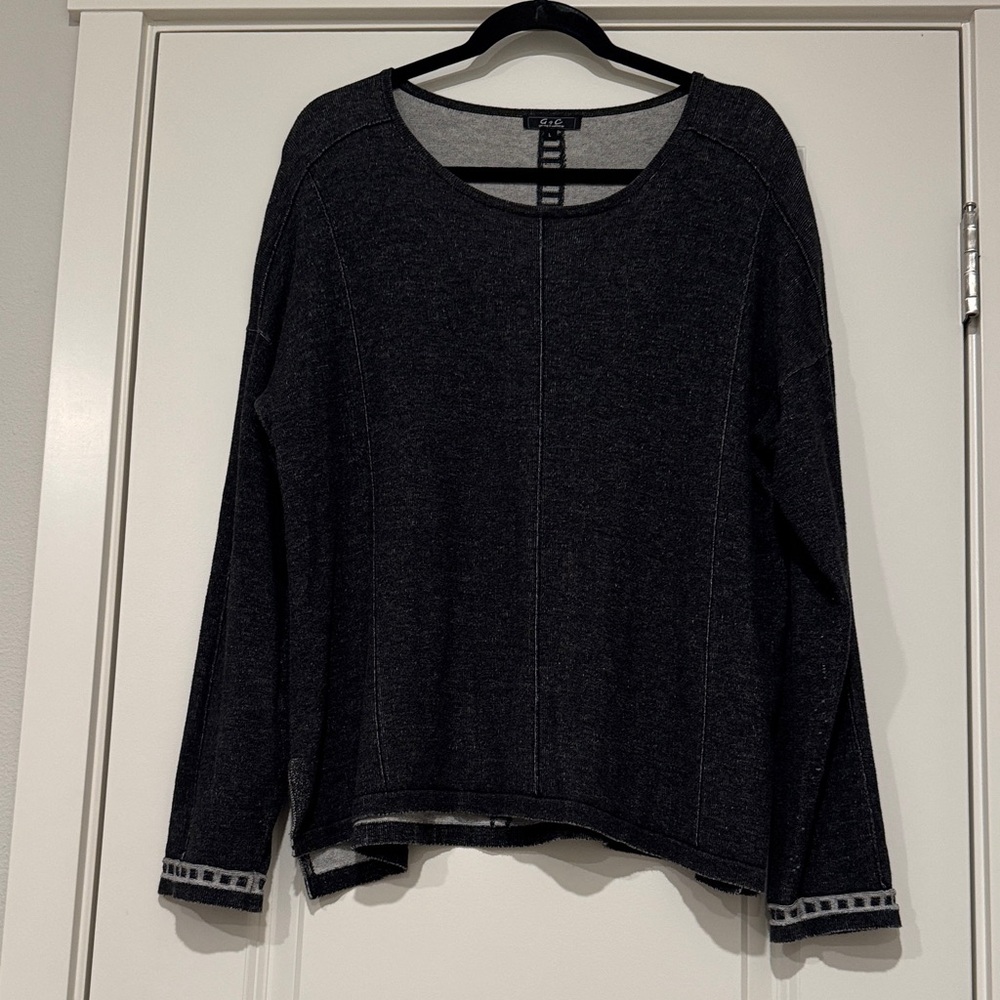 Charcoal Grey Long Sleeve Top
